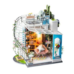 Hands Craft - DG12, DIY Miniature Dollhouse Kit: Dora's Loft