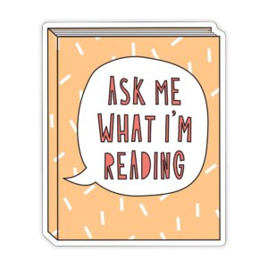 Near Modern Disaster - Ask Me What I'm Reading - 3" vinyl sticker