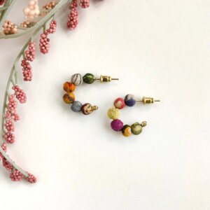 WorldFinds - Kantha Tiny Hoops