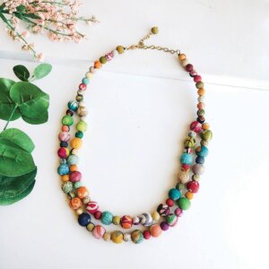 WorldFinds - Kantha Tandem Necklace