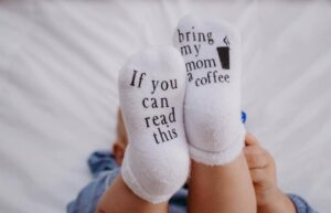 Dorothy’s Reason - Bring My Mom Coffee Baby Socks | Baby Items | Gifts for Mom