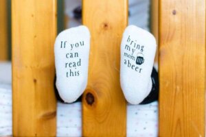 Dorothy’s Reason - Bring my Mom a Beer Baby Socks | Baby Items | Add on Gifts