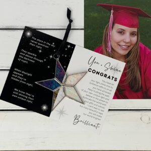 The Grandparent Gift Co. Inc. - You + Shine: Congrats Handmade Stained Glass Star 7700