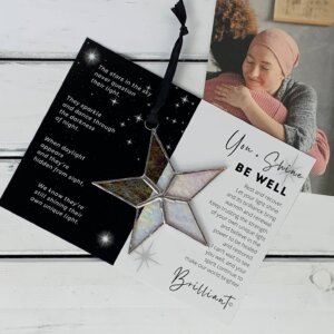 The Grandparent Gift Co. Inc. - You + Shine: Be Well Handmade Stained Glass Star 7702