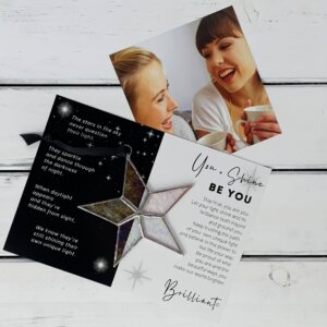 The Grandparent Gift Co. Inc. - You + Shine: Be You Handmade Stained Glass Star 7704