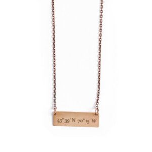 Chart Metalworks - Engraved Bar Necklace