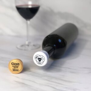CapaBunga® - CapaBunga ® Classy Bitches ../Red White Rose Wine Cap