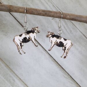 Cates Concepts - Realistic FFA Cow Wooden Dangle Earrings