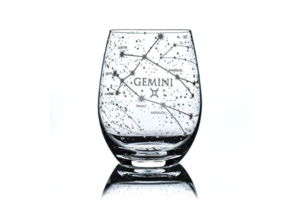 Greenline Goods - Gemini Astrology Etched Stemless Wine Glasses
