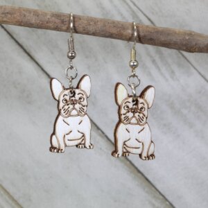 Cates Concepts - French Bulldog Wooden Dangle Earrings