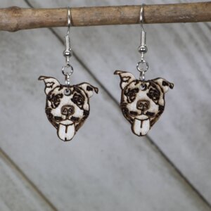Cates Concepts - Pitbull Wooden Dangle Earrings