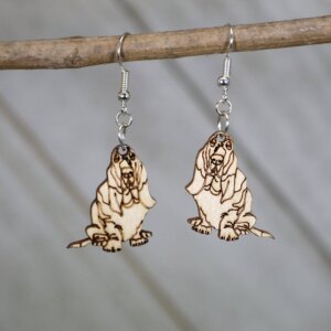 Cates Concepts - Bassett Hound Dangle Earrings