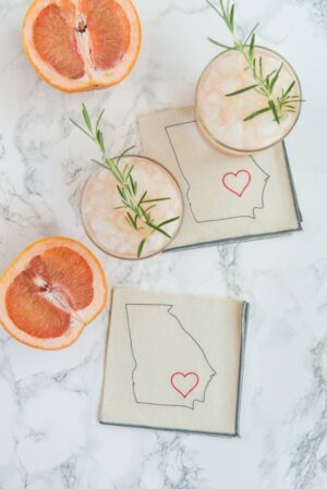Dot and Army - State Cocktail Napkins, set of four