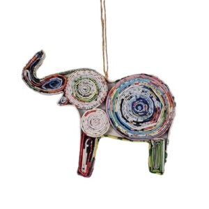 The Upcycled Paper Company - Elephant Ornament - Recycled Paper