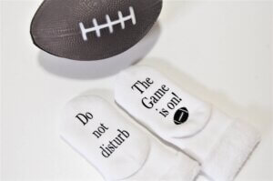 Dorothy’s Reason - Do Not Disturb The Game is on Football Baby Socks | Sports
