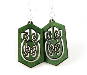 Green Tree Jewelry - Celtic Rectangle Earrings