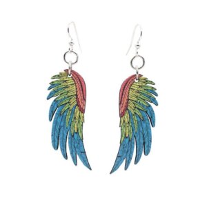 Green Tree Jewelry - Macaw Wing Earrings