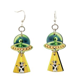 Green Tree Jewelry - Alien Beam Me Up Earrings # 1745