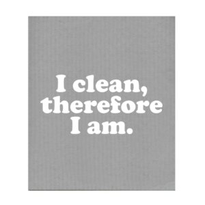 Boldfaced Goods - I Clean Therefore I Am Dishcloth
