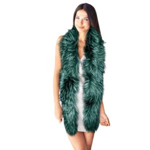 Madeline Love - Long Faux Furry Layover Scarf