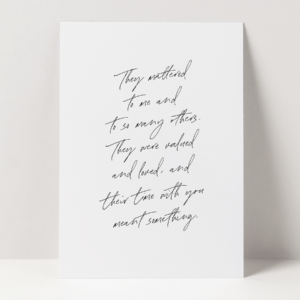 The Lettery Studio - Sympathy Card - Loss: Miscarriage - Quote