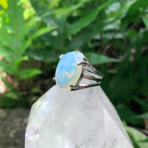 Moon Child - Opalite Round Gemstone Adjustable Ring