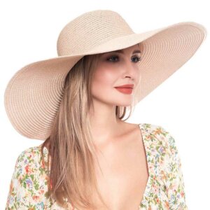 Madeline Love - Solid Floppy Straw Sun Hat