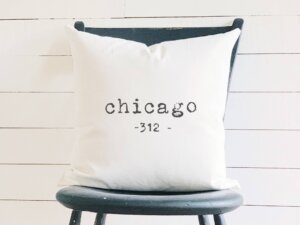 Indigo Tangerine - Customizable Area Code - Custom Square Canvas Pillow