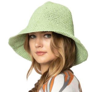 Madeline Love - Solid Straw Bucket Sun Hat