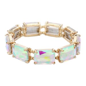 Madeline Love - Emerald Cut Stone Stretch Evening Bracelet