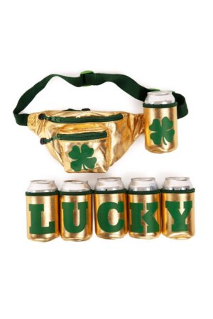 Tipsy Elves - St. Patrick's Day - Lucky Fanny Pack with 6 Drink Holders