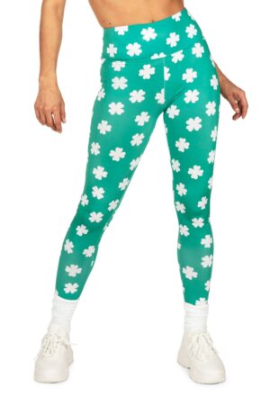 Tipsy Elves - St. Patrick's Day Clover High Waisted Leggings