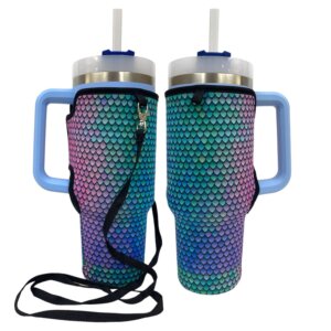 Lit Handlers - Purple Mermaid 40oz Tumbler With Handle Sleeve
