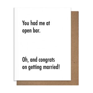 Pretty Alright Goods - Open Bar - Wedding Card