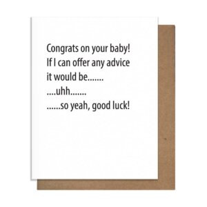 Pretty Alright Goods - Baby Advice - Baby Card