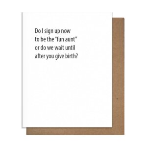 Pretty Alright Goods - Fun Aunt - Baby Card