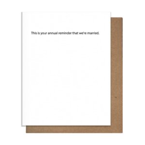 Pretty Alright Goods - Annual Reminder - Anniversary Card