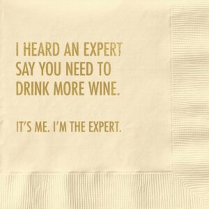 Pretty Alright Goods - Drink More Wine Cocktail Napkin