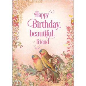 Amber Lotus Publishing - Happy Birthday, Beautiful Friend Greeting Card (6 Pack)
