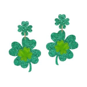 Madeline Love - St Patricks Day Clover Dangle Earrings