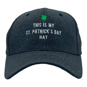 Crazy Dog T-Shirts - This is My Saint Patricks Day Hat: Standard / Black - HAT